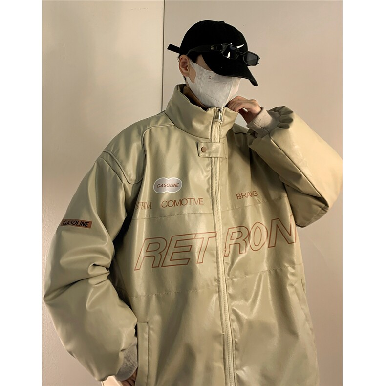 2026新款美式PU皮棉衣冬季加厚棉服潮牌机车外套ins男D233P128,男装棉衣,电商A335-1（原A458）