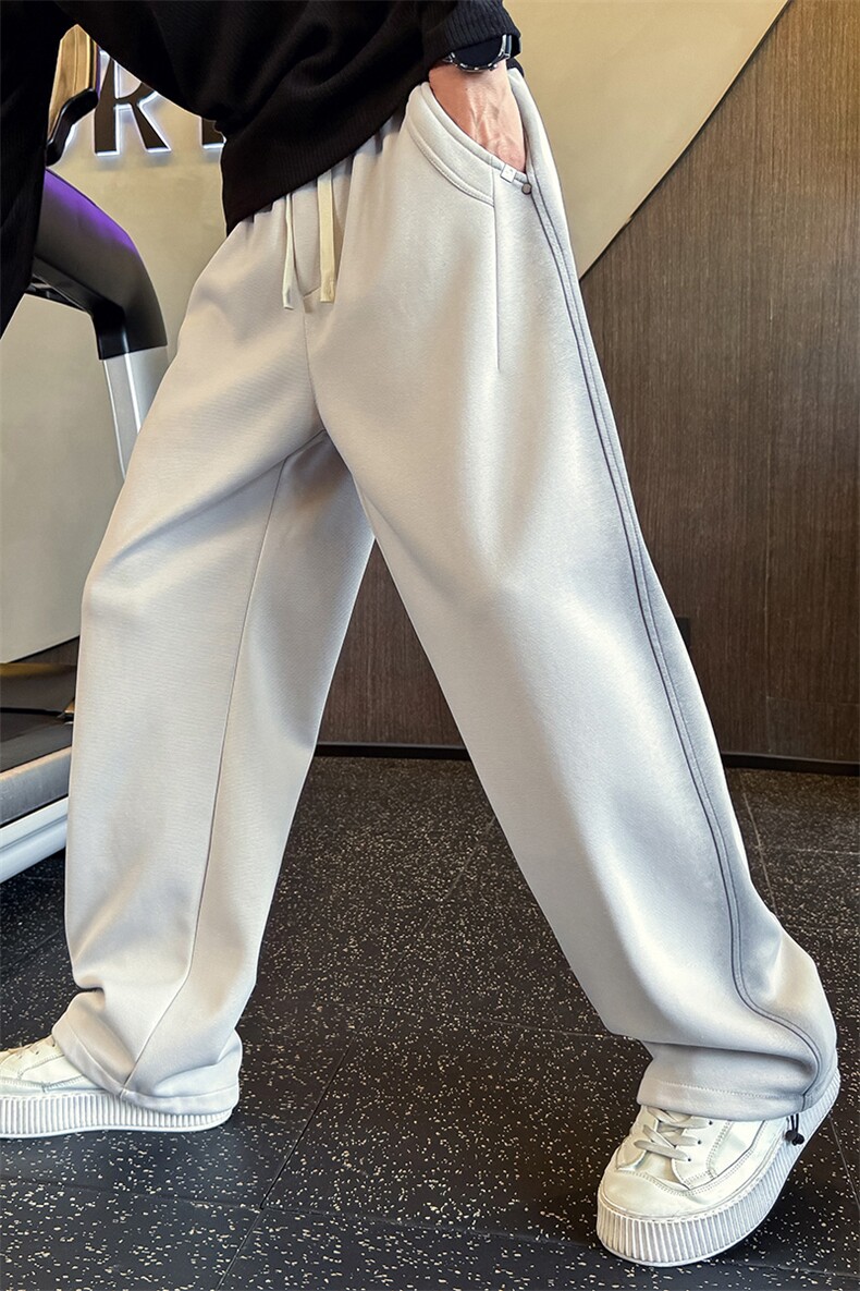 秋装新款卫裤侧条纹扎染百搭休闲弯刀裤A368-K5638-P78,男装休闲裤,电商A368