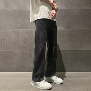 美式vibe裤子高街水洗牛仔裤男设计感小众拉链裤N752P48图片