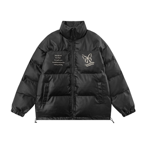 白底 新款冬季时尚百搭宽松立领PU 皮棉服外套MY6459P115控158图片