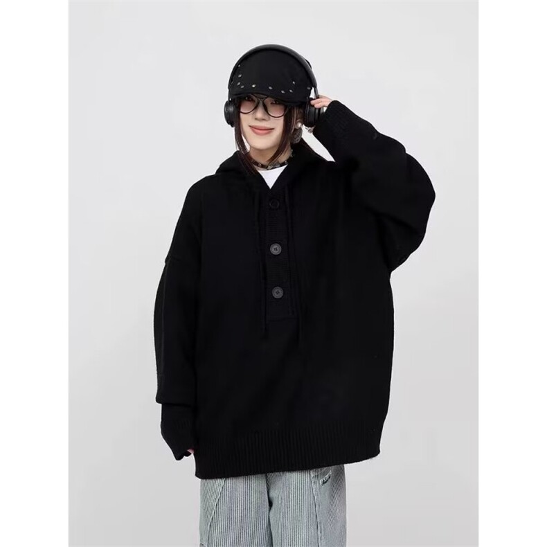 新款开衫毛衣美式复古休闲慵懒风V领针织衫男纯色外套MY5727,男装针织衫/毛衣,电商D315