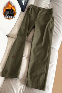 480g高克重全棉字母皮标加厚银狐绒休闲裤男K5682J加绒-特P50控98图片