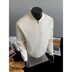 秋季男士夹克潮流飞行服纯色棒球领外套大码休闲A266-JK8020-P33，男装夹克，电商A266