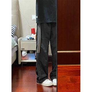 【有货】三条杠条纹织带裤子夏季直筒宽松速干运动裤K22WW-特P40,女装休闲裤,星座1007（原301D）