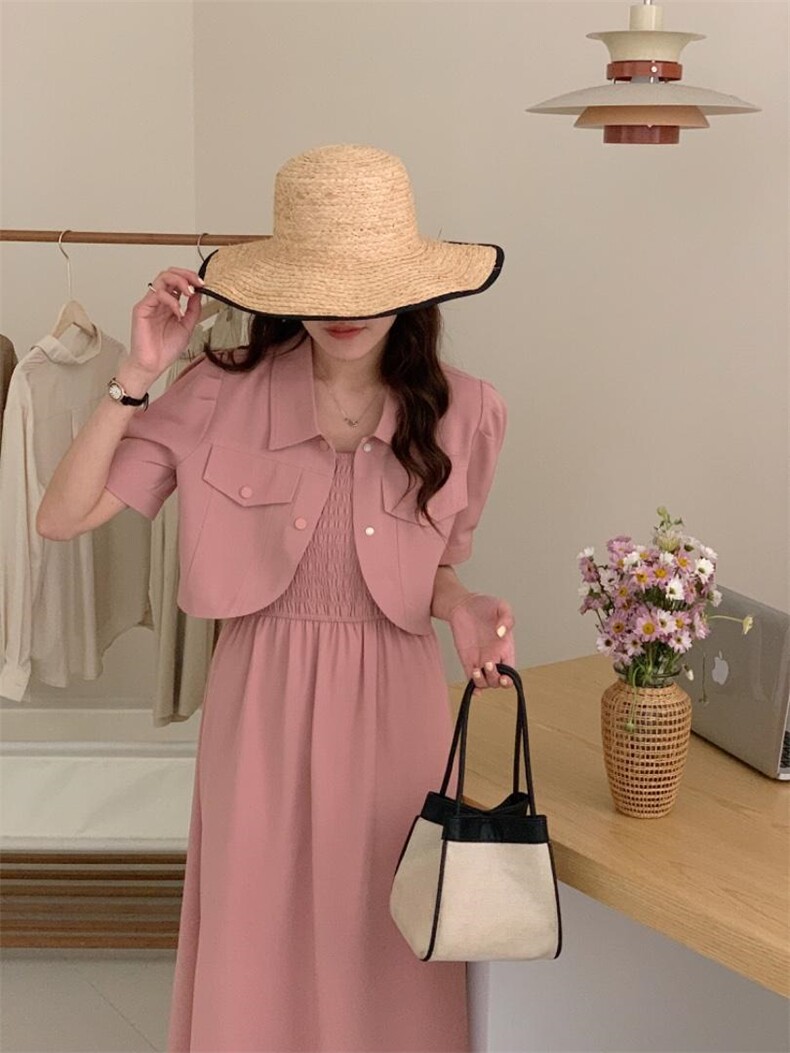 夏装新款两件套套装裙，女装职业装，佳其