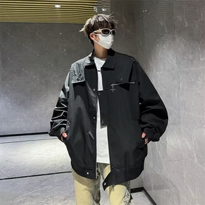 港风文艺刺绣棒球服男春秋宽松潮流夹克复古百搭外套图片