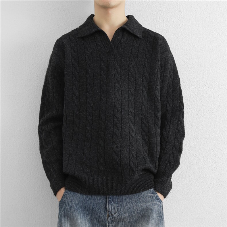 复古毛衣男士潮流秋冬宽松青年时尚针织外套TK6766-P60,男装针织衫/毛衣,星座1105-3