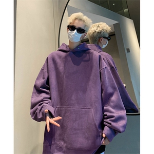 抖音得物重磅420克高品质 二开麂皮绒连帽卫衣宽松外套JP001特P33图片