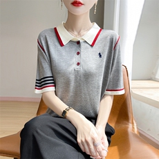 韩版宽松小个子设计感立体小花短袖上衣女夏季时尚减龄正肩T恤衫，女装T恤，暖娇绒