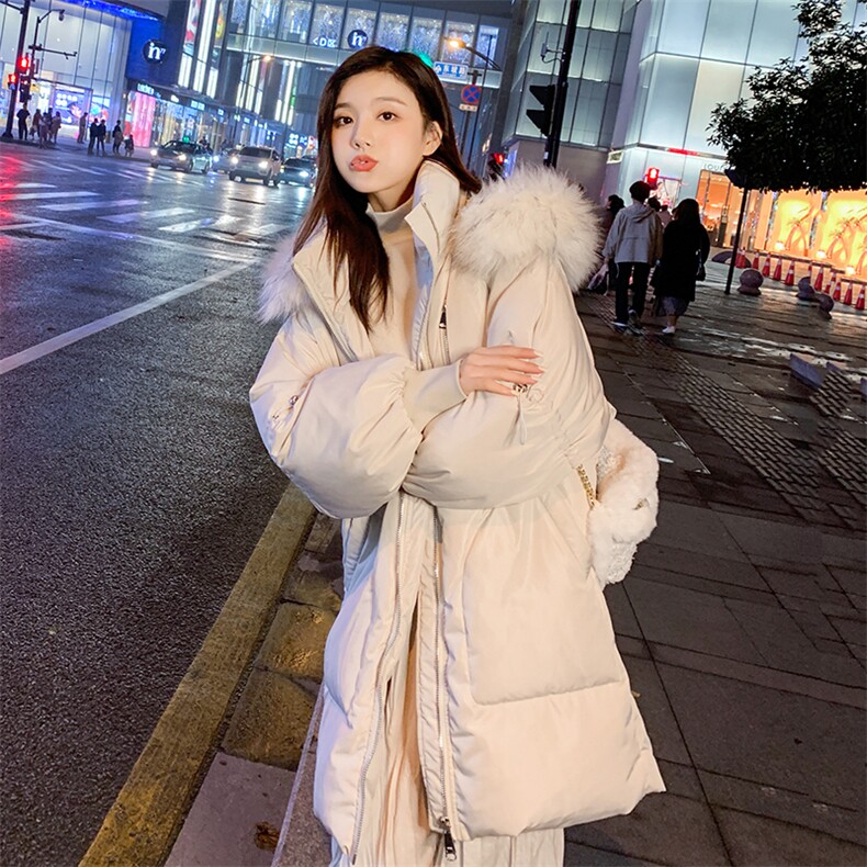 主推现货高点击中长款大毛领棉衣163-1116-P185-控268,女装棉衣/棉服,拾菱