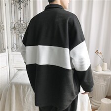 痞帅开衫外套盐系宽松潮牌学院风撞色针织情侣SY08-p45加绒55,男装针织衫/毛衣,星座1008-1