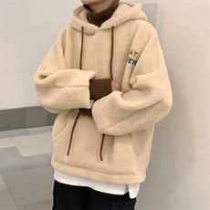 8806-P40羊羔毛连帽卫衣男女秋冬季加厚，男装卫衣，电商B323A