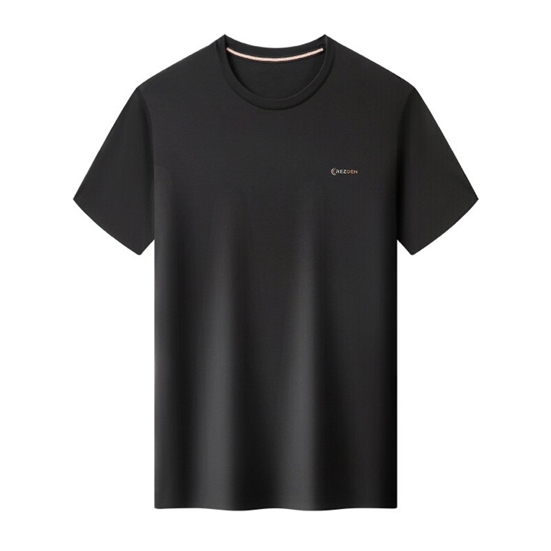 无痕锦氨圆领短袖t恤男士2025夏季商务休闲清爽透气上衣,男装T恤,电商B212（原钱塘6029）