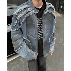 春秋高街牛仔外套男潮流夹克男外套休闲中性百搭上衣JK829-P85，男装夹克，电商D202-1