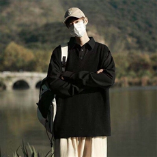 网图84917-特P65秋冬男假两件衬衫毛衣背心长袖打底针织衫外套，男装针织衫/毛衣，电商D310B