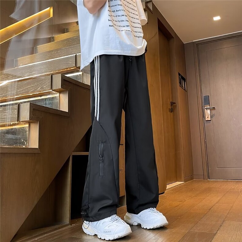 户外条纹伞兵裤男春季宽松休闲直筒冲锋裤子KX29,男装休闲裤,星座1116A-1（原606A）