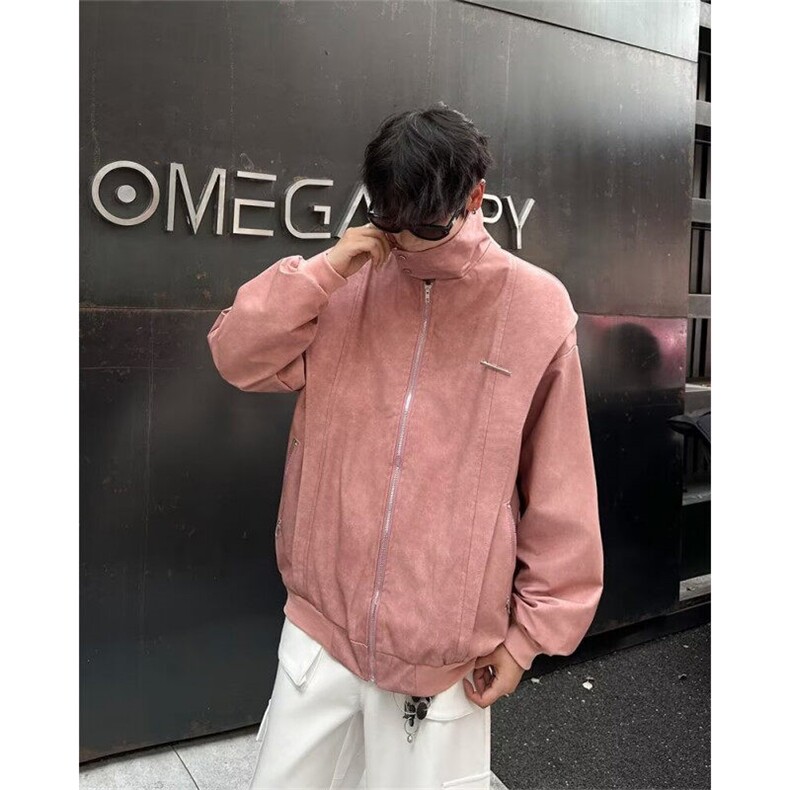 【有货】DW194-P72潮美式PU皮立领工装夹克外套女春秋季棒球服,男装夹克,星座603-2