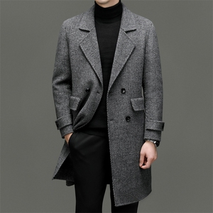 M3808-28钱塘2020-3冬季厚款商务休闲百搭中年男士毛呢外套P253图片