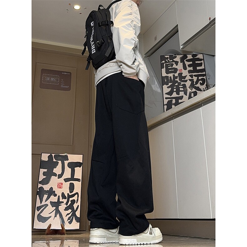 秋季美式高街弯刀运动大口袋杠休闲卫裤货号K2436P6078图片