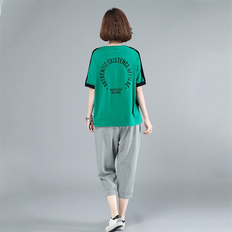 2021年夏季新款时尚百搭潮流气质印花短款套装,女装套装/套裙,叶笙衣