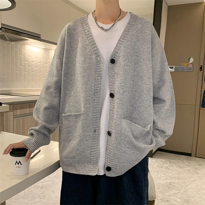 美式cleanfit针织开衫外套男慵懒风春秋季ootd穿搭毛衣M2588-P55,男装针织衫/毛衣,星座1008