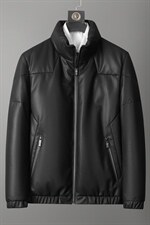 2023新款皮羽绒服男二层绵羊皮鹅绒皮夹克加厚外套韩版皮衣，男装皮衣，电商B360