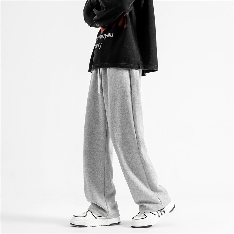 深度库存秋冬加厚高克重卫裤宽松束脚休闲裤子抽绳运动裤WK61-P38，男装休闲裤，电商A099