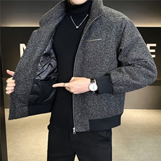 标50绒轻薄立领羽绒服男冬季2025新款毛呢外套A313-6669-P215，男装羽绒服，电商A313
