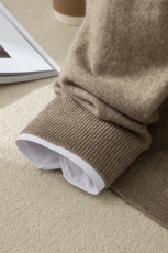 商务休闲男装长袖针织打底衫圆领套头精梳纯棉线针织内搭保暖线衫，男装羊绒套衫，牧群羊绒