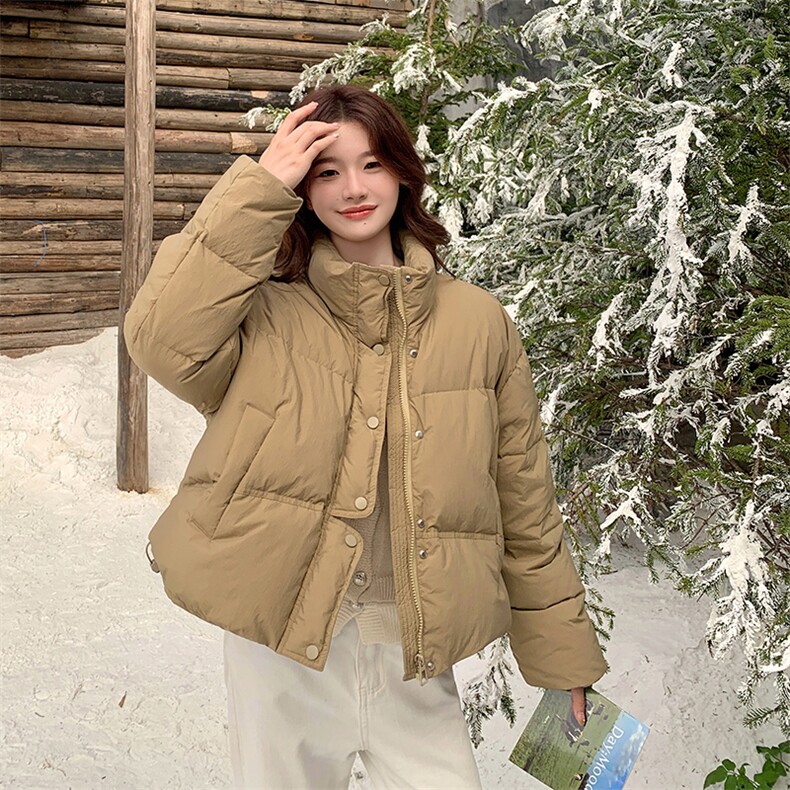 韩版休闲超好看减龄羽绒服女2025冬季新款百搭加厚面包服显瘦外套,女装羽绒服,姿衣轩