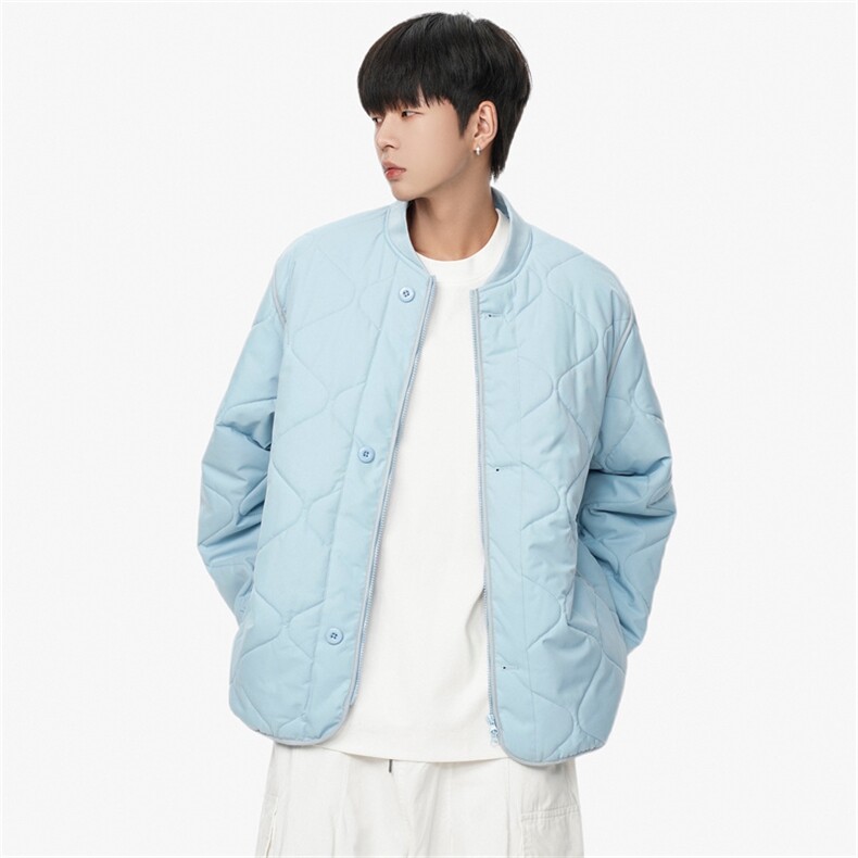1506/M6081/P80冬季情侣棉衣薄款立领棉服男葫芦格棉袄外套,男装棉衣,星座1506