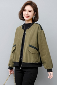 夹棉短外套女2022新款冬季加厚棒球服秋冬款妈妈夹克服图片