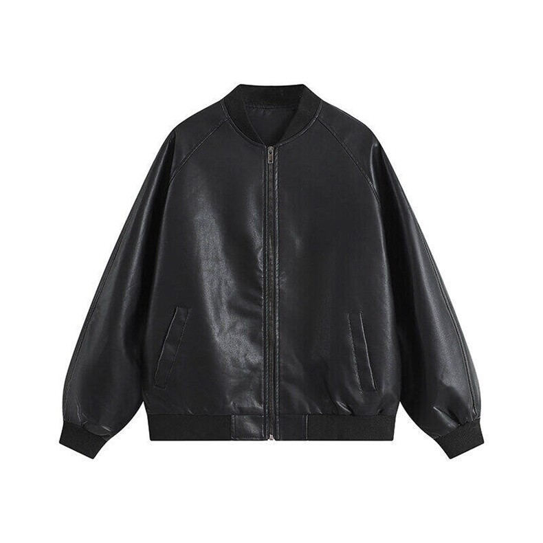 新款皮衣皮夹克潮酷男PU机车夹克309B-3-6601-P55图片