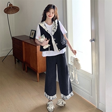 夏装新款！大量现货！蕾丝拼接牛仔三件套2C133-8920P180K248，女装套装/套裙，2C133