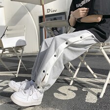 主推！排扣卫裤休闲裤运动裤宽松篮球裤男313A-1-CN04-P45控价58，男装休闲裤，星座808A-1