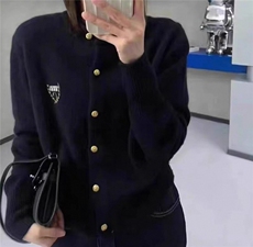 2025春季35%山羊绒女圆领开衫刺绣针织衫毛衣外套，女装羊绒衫，艾驰羊绒