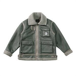 【】A003-HJ5052-P130秋冬新款皮毛一体机械棉衣外套 几物1图片