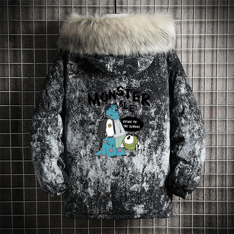 MC49074-P135日系潮衣男大码派克服男工装服外套袄网格,男装棉衣,电商A040A
