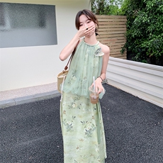 现货新风上衣+半身一片围裙1C045P-H085P155K238，女装连衣裙，红龙果