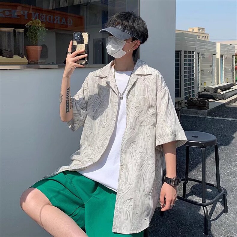 夏季短袖衬衫四面弹短袖衬衫GC19P28,男装衬衫,星座1116-2