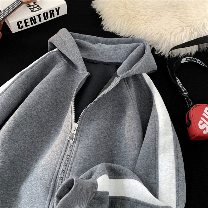 重磅拼色男女连帽卫衣特P60M-3XL,男装卫衣,电商B325