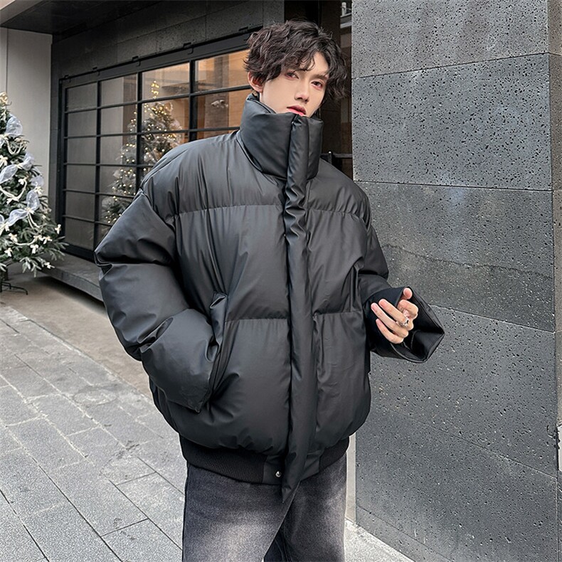 现货冬季立领百搭休闲加厚纯色棉衣A071-995-P95，男装棉衣，电商A071