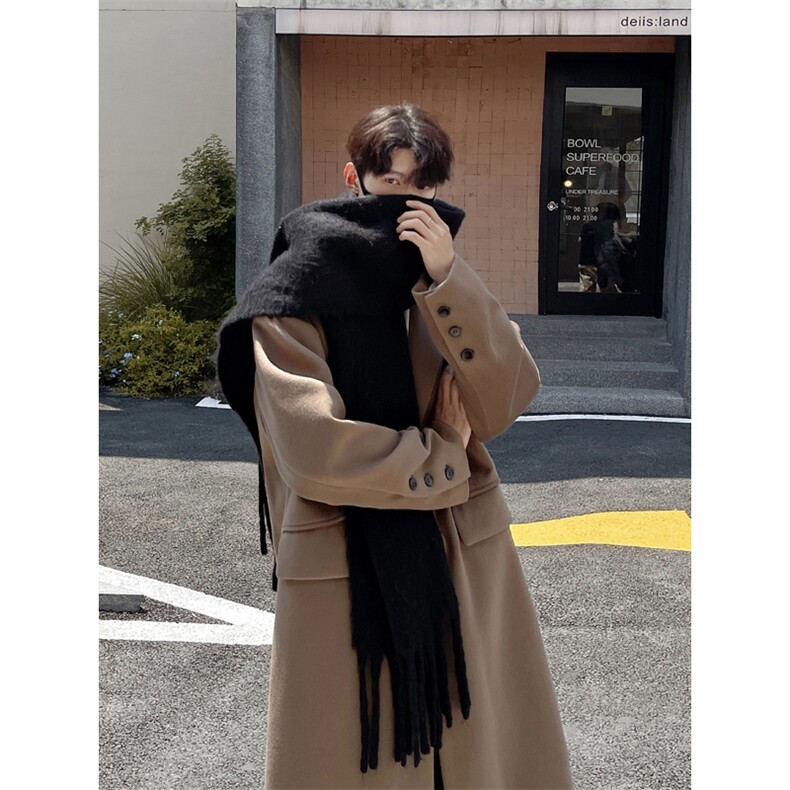 F8802P128控168高品质过膝毛呢大衣，男装毛呢大衣，电商B205