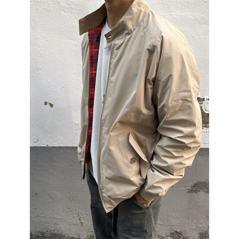 抖音品质秋款男立领夹克格子内衬外套网络图JK111P68,男装夹克,星座1013-1