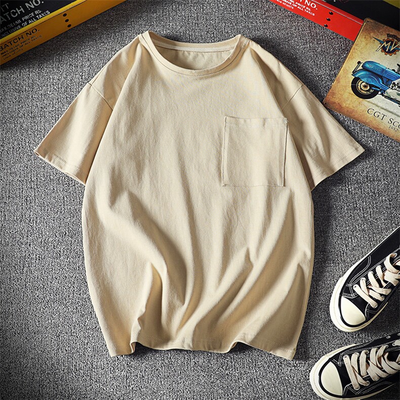 DX24099-P25大口袋百搭短袖t恤男大码半袖体恤上衣服,男装T恤,电商A040A