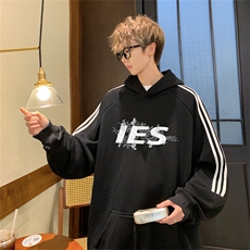 美式三杠条纹复连帽卫衣秋冬男女宽松长袖SWY2477-P55控8850棉，男装卫衣，电商B370