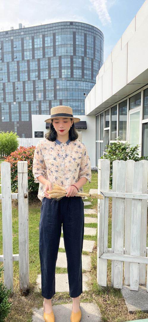 纯苎连衣裙小衫裤子裙子衬衣 时尚风 风淑女风休闲风，女装连衣裙，川哲