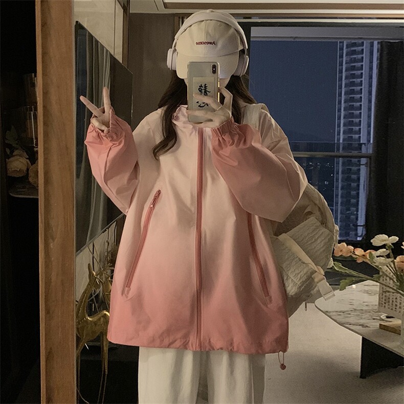 春秋渐变户外冲锋衣女2025秋季新款工装登山潮牌夹克C784-100,男装夹克,星座911-2(原星座613-2）