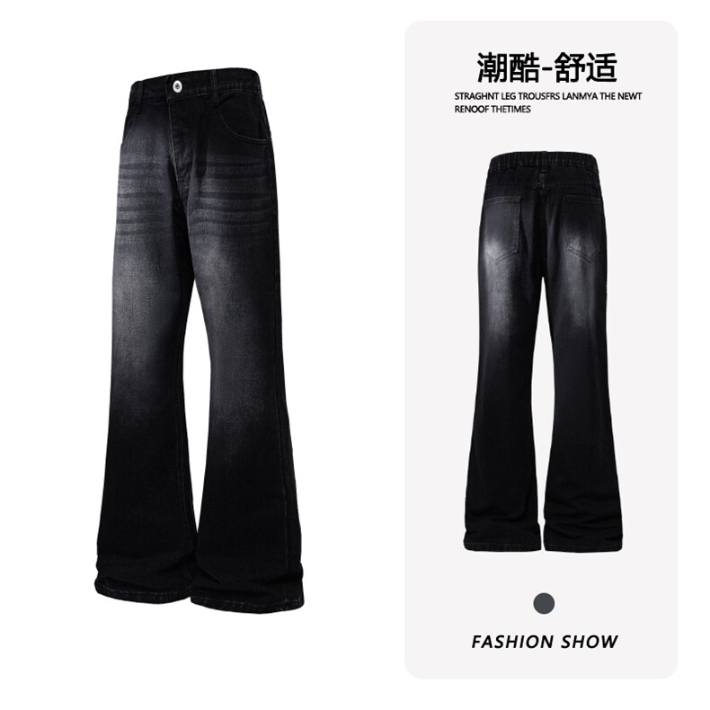 B221美式ins高街修身微喇牛仔裤LK24168-特P38控68图片