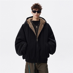 双面穿加绒坐山雕棉衣男 xh169-特p90图片